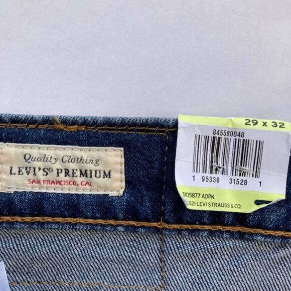 Levi's Premium NWT Eco Performance Flex Straight Taper Blue Jeans 29×32 - Picture 4 of 12